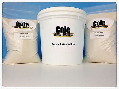 Reflective "Powder"  Glass Bead and Acrylic Yellow Paint Combo